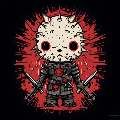 Hello Kitty come Pinhead design per maglietta 1 da Kurt Heppke