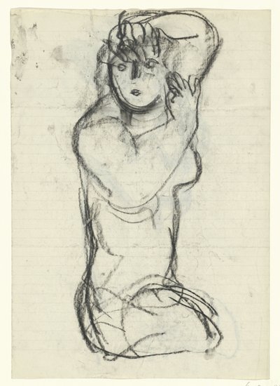 Donna nuda inginocchiata da Leo Gestel