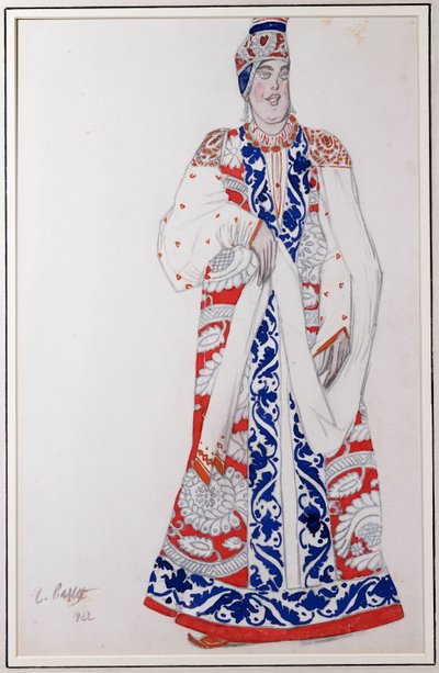 Bozzetto di costume per "Moskwa", 1922 da Leon Bakst