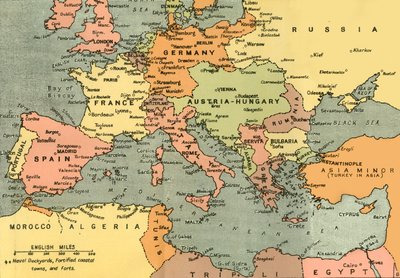 Europa centrale e il Mediterraneo da London Geographical Institute