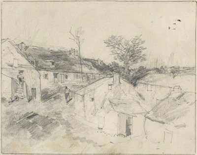 Veduta di un villaggio da Louis Adolphe Hervier