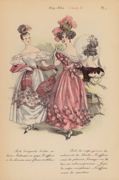 Moda francese: 1829-1830, Carlo X da Louis Colas