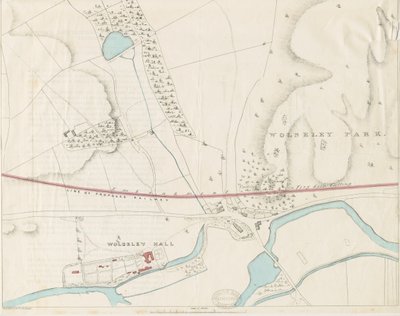 Wolseley Hall: litografia su tinta, nd [1806-1885] da Louis Haghe