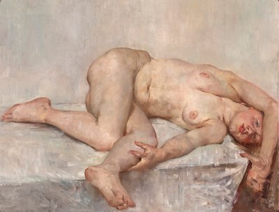 Nudo femminile disteso da Lovis Corinth