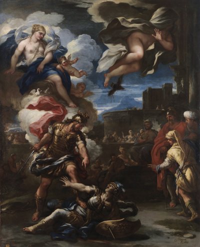 Enea sconfigge Turno, 1688 da Luca Giordano