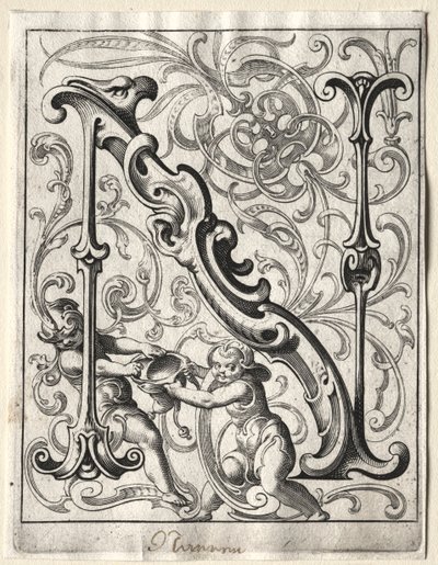 Nuovo libretto ABC: N, 1627 da Lucas Kilian