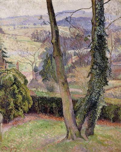 Gelo e nebbia, Summerleaze, East Knoyle da Lucien Pissarro