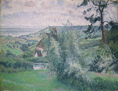 Salici, stagno di pesci, Dorset da Lucien Pissarro