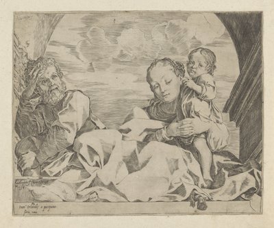 Sacra Famiglia sotto un arco da Ludovico Carracci