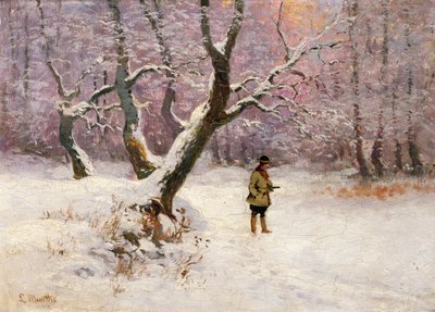 Paesaggio invernale con cacciatori da Ludwig Munthe