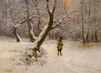 Paesaggio invernale con cacciatore da Ludwig Munthe