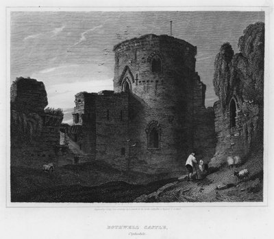 Castello di Bothwell, Clydesdale (incisione) da Luke (after) Clennell