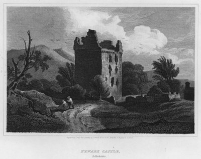 Castello di Newark, Selkirkshire da Luke (after) Clennell