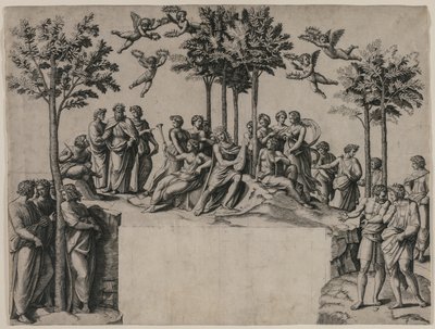 Apollo sul Parnaso da Marcantonio Raimondi