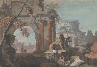 Capriccio con rovine romane, ca. 1700-1730 da Marco Ricci