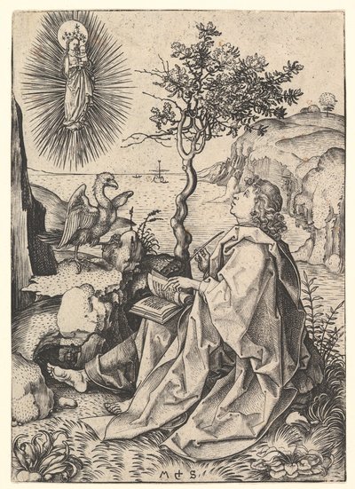 San Giovanni a Patmos, ca. 1435-1491 da Martin Schongauer