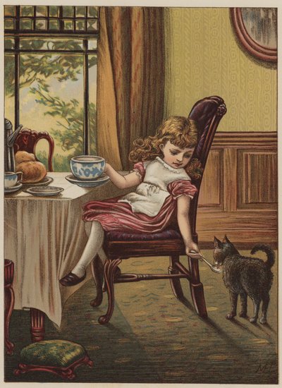 Ragazza con gatto nero da Mary Ellen Edwards