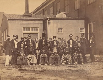 Ambasciata giapponese, Cantiere navale, Washington, DC, 1860 da Mathew Brady