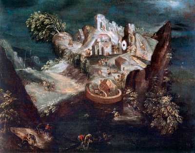 Paesaggio antropomorfico, c1613-1650 da Matthaus Merian