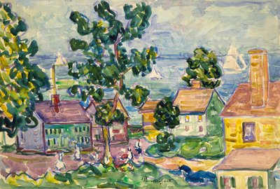 Villaggio costiero del New England, ca. 1915-1918 da Maurice Brazil Prendergast