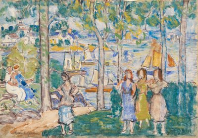 Alberi, case, persone da Maurice Brazil Prendergast