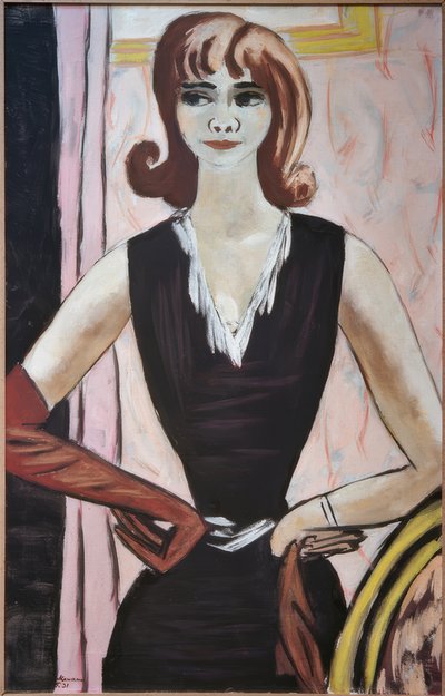 Ritratto di Quappi su rosa e viola da Max Beckmann