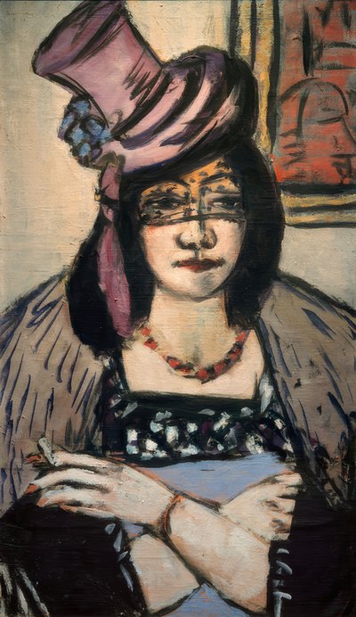 Dama con cappello e velo da Max Beckmann