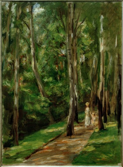 Sentiero di betulle a Wannsee verso ovest da Max Liebermann