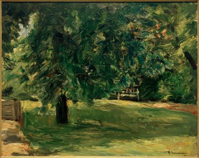 Panchina da giardino sotto il castagno nel giardino di Wannsee da Max Liebermann