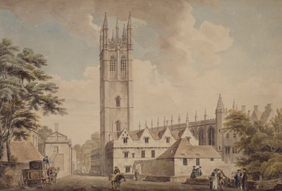 Ponte e torre di Magdalen, Oxford, 1768-1772 da Michael Rooker