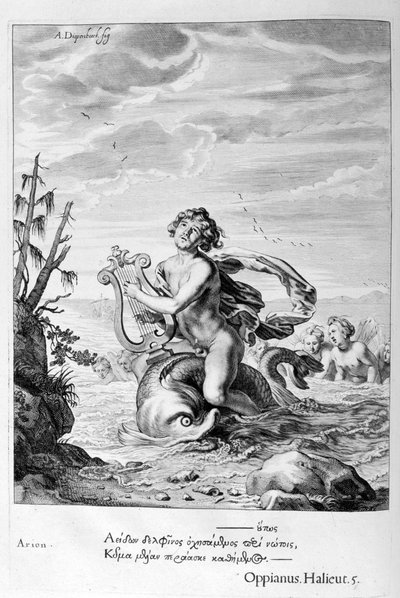 Arione salvato da un delfino, 1655 da Michel de Marolles