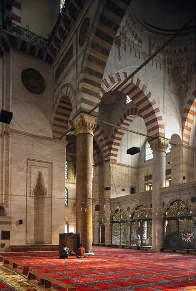 Interno della Moschea di Suleymaniye da Mimar Sinan