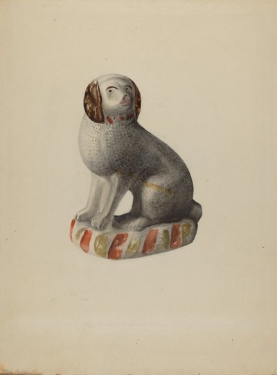 Figurina di cane tedesco della Pennsylvania, c. 1937 da Mina Lowry