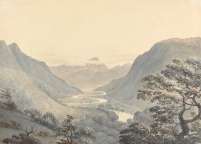 La bellissima valle e il fiume Mowddach, Merionethshire da Moses Griffith