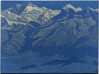 La catena montuosa, serie "Himalayana", 1924 da Nicholas Roerich