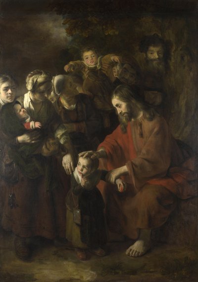 Cristo benedice i Bambini, 1652 da Nicolaes Maes