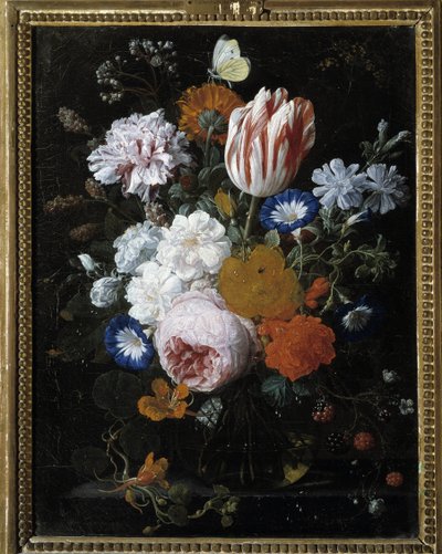 Fiori in un vaso di vetro da Nicolaes van Veerendael