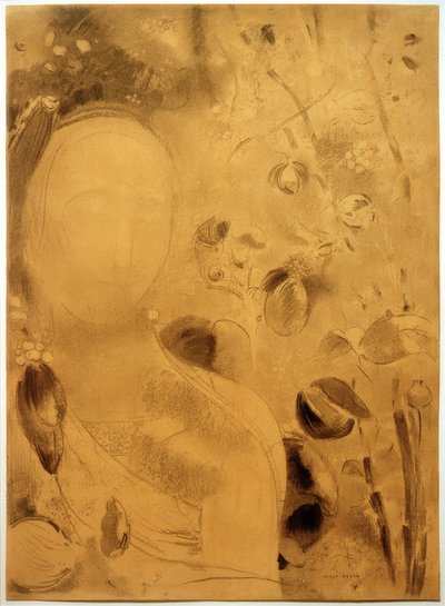 Il sogno, fiori e volto da Odilon Redon