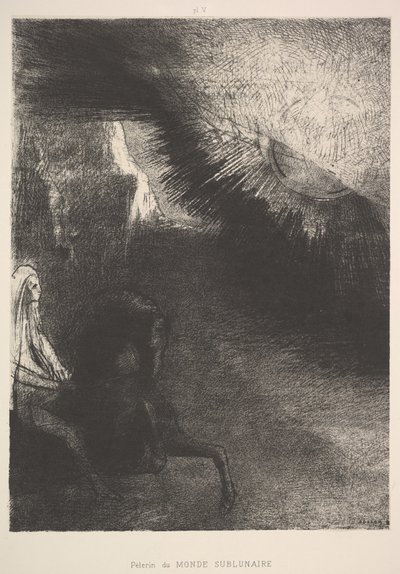 Pellegrino da un mondo sublunare, 1891 da Odilon Redon