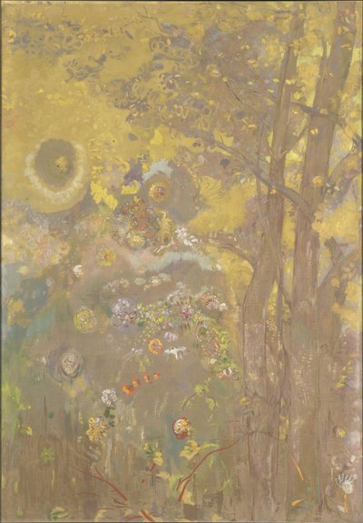 Alberi su Sfondo Giallo, 1901 da Odilon Redon