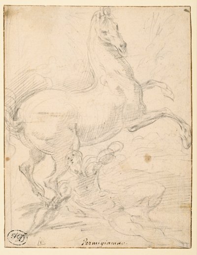 Conversione di San Paolo (recto) da Parmigianino