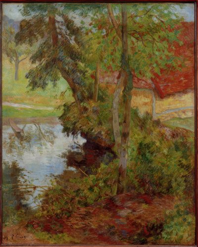 Paesaggio con tetto rosso da Paul Gauguin