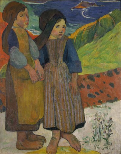 Piccole ragazze bretoni al mare da Paul Gauguin