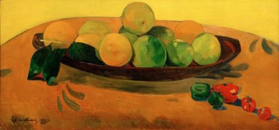 Natura morta con frutta e peperoni da Paul Gauguin