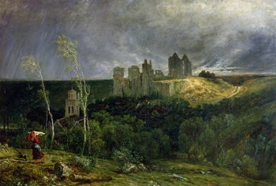 Le rovine del Castello di Pierrefonds, 1861 da Paul Huet