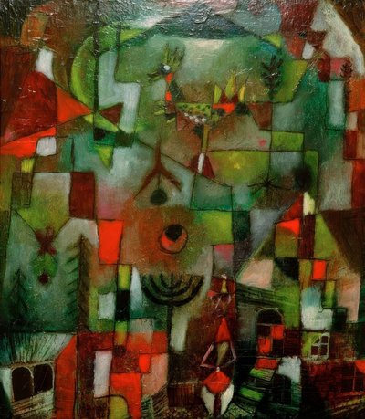 Immagine con il gallo e il granatiere da Paul Klee