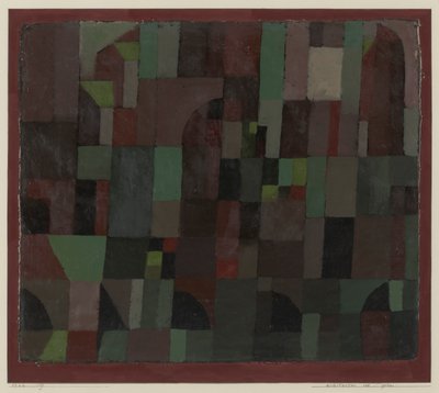 Architettura Rosso/Verde (gradazione giallo/viola) da Paul Klee