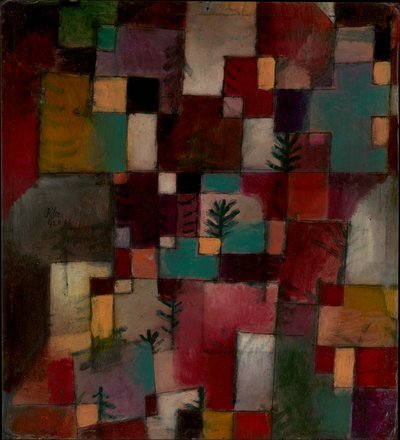 Ritmi rosso-verde e viola-giallo da Paul Klee