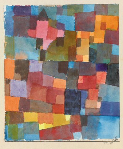 Architetture di Stanze su Freddo-Caldo, 1915 da Paul Klee