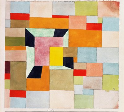 Rettangoli colorati divisi da Paul Klee